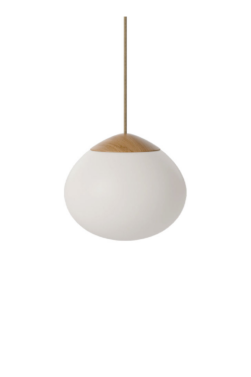 White Opal Glass Shade Pendant Light | Bolia Acorn | Woodfurniture.com