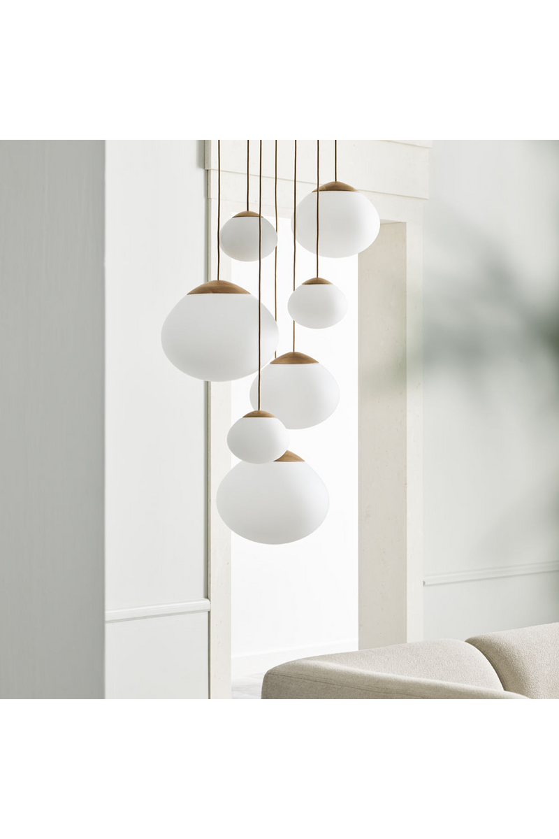 White Opal Glass Shade Pendant Light | Bolia Acorn | Woodfurniture.com