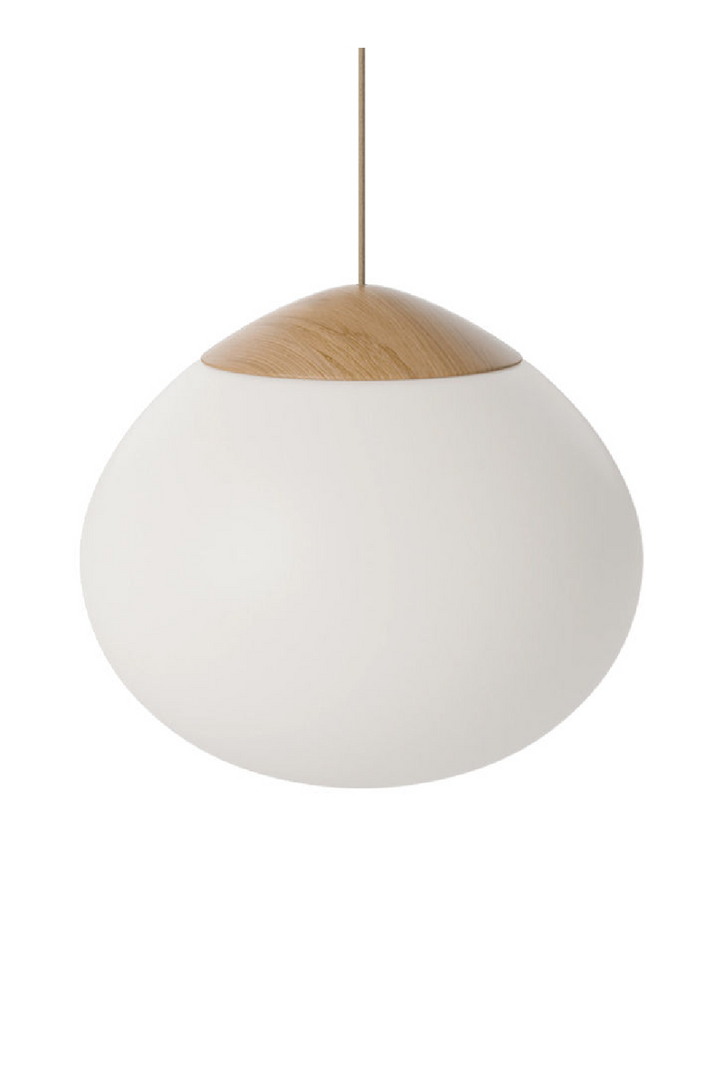 White Opal Glass Shade Pendant Light | Bolia Acorn | Woodfurniture.com