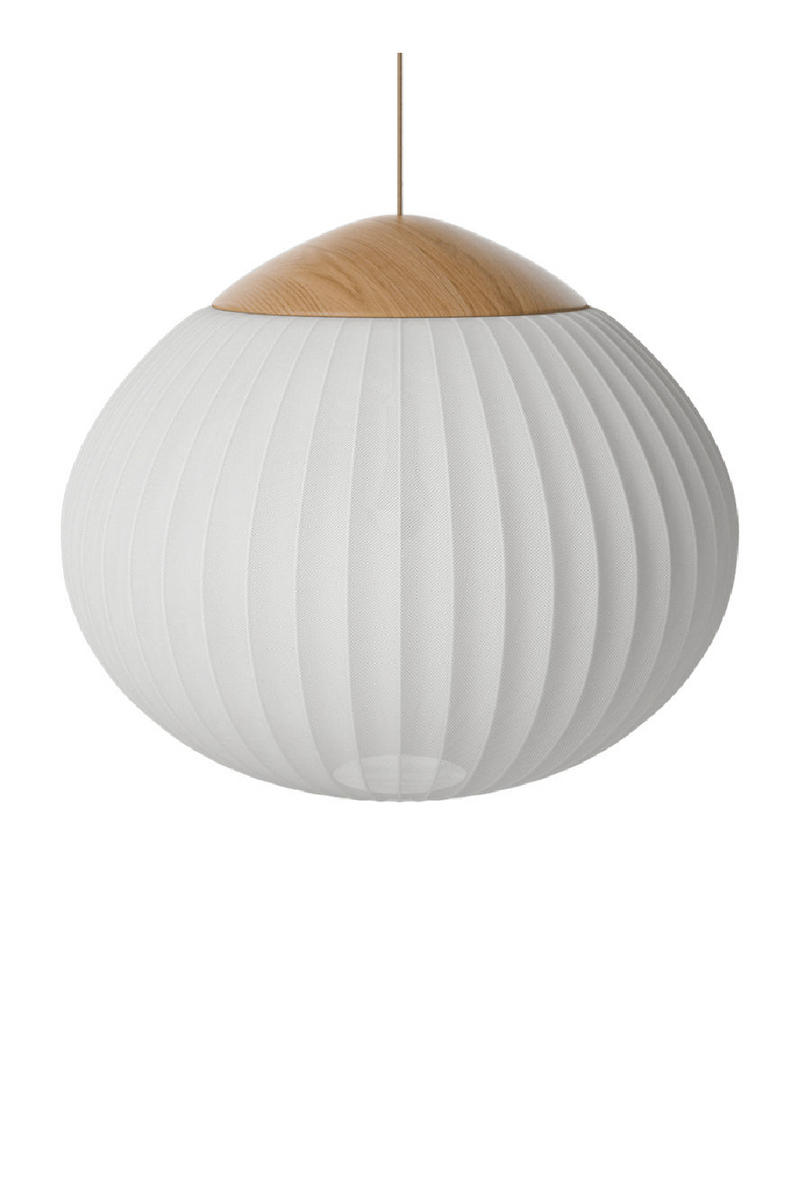 Ivory Fabric Shade Pendant Light | Bolia Acorn | Woodfurniture.com