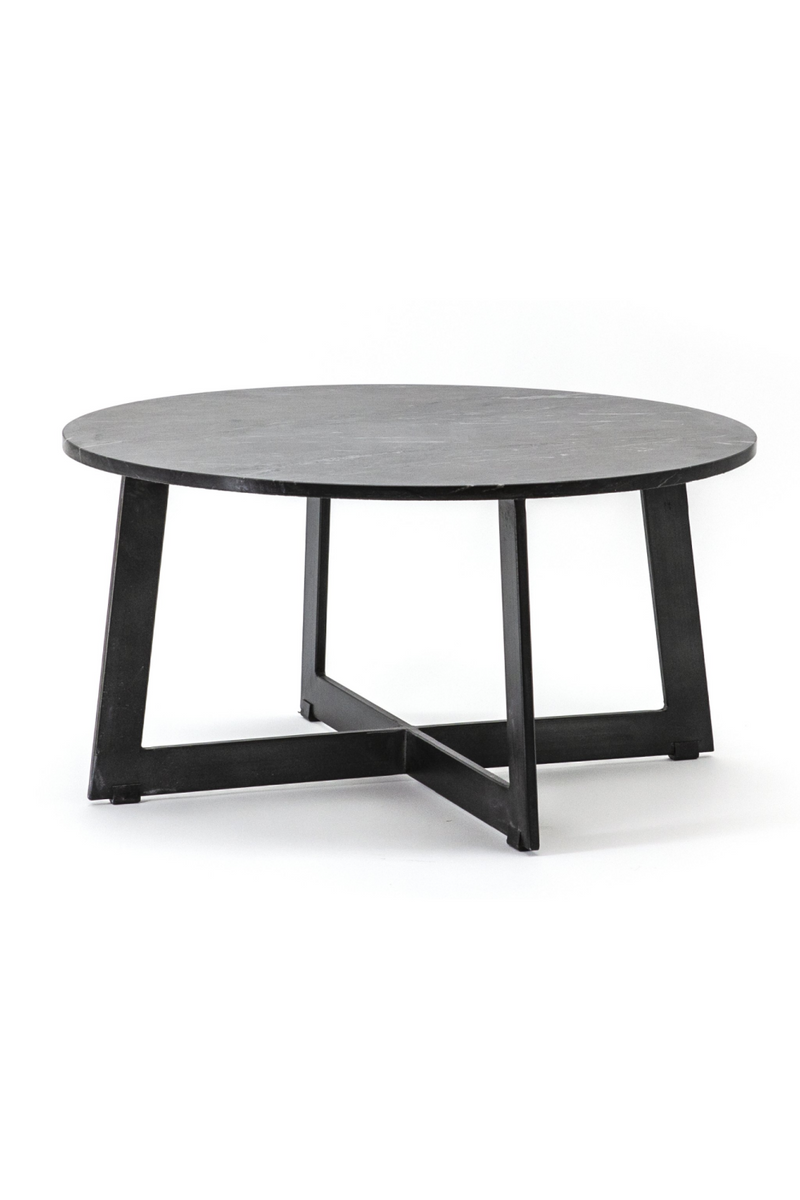 Round Black Marble Coffee Table (L) | By-Boo Major | Woodfurniture.com