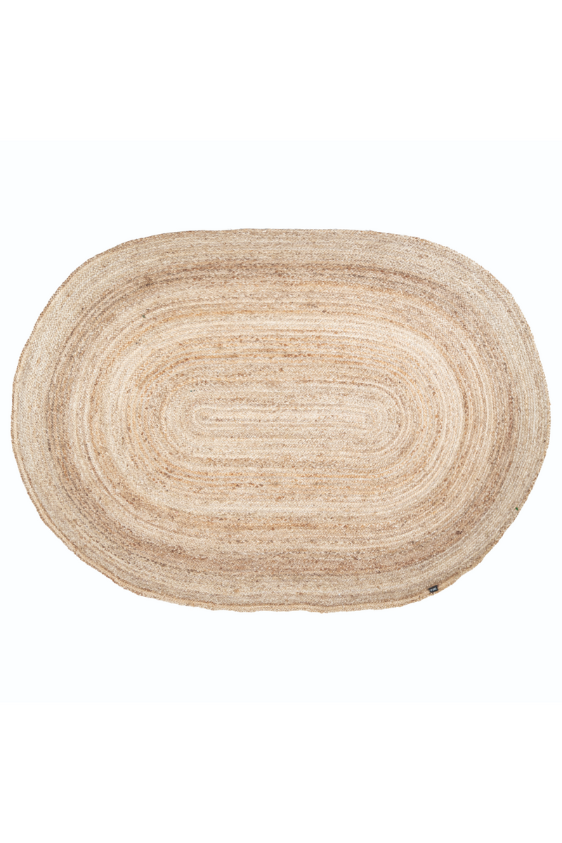 Oval Jute Area Rug 5' x 7'5" | By-Boo Ramas | Woodfurniture.com