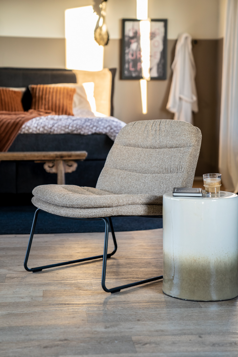 Taupe/Creme Ombre Glazed Side Table | By-Boo Dainty | Woodfurniture.com