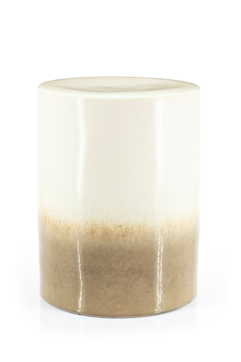 Taupe/Creme Ombre Glazed Side Table | By-Boo Dainty | Woodfurniture.com