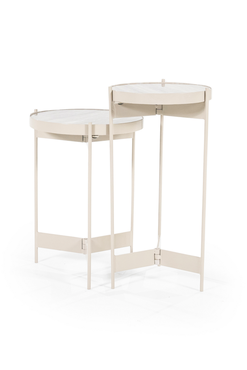 White Modern Side Table Set (2) | By-Boo Sib | Woodfurniture.com