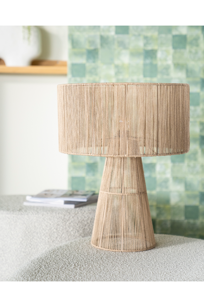 Jute Modern Table Lamp | By-Boo Oshu | Woodfurniture.com