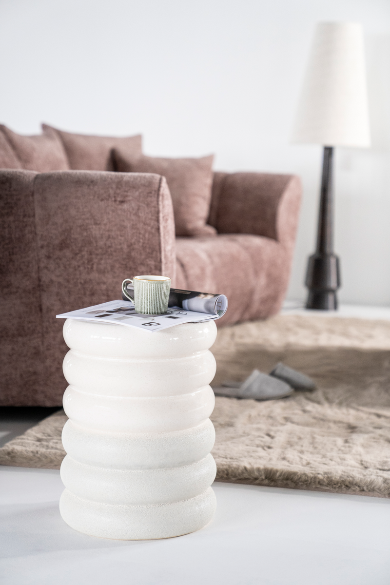 Glazed Ceramic Side Table | By-Boo Rollin | Woodfurniture.com