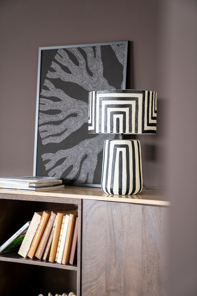 Black & White Table Lamp | By-Boo Terre | Woodfurniture.com