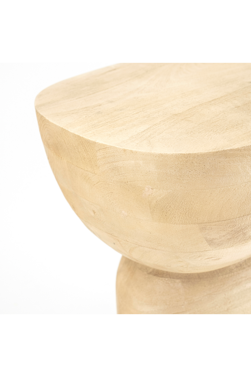 Organic-Shaped Wooden Side Table | By-Boo Cobble | Woodfurniture.com