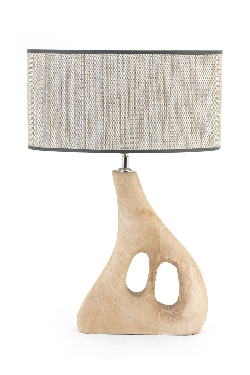 Natural Organic-Shaped Base Table Lamp | By-Boo Shiboo | Woodfurniture.com