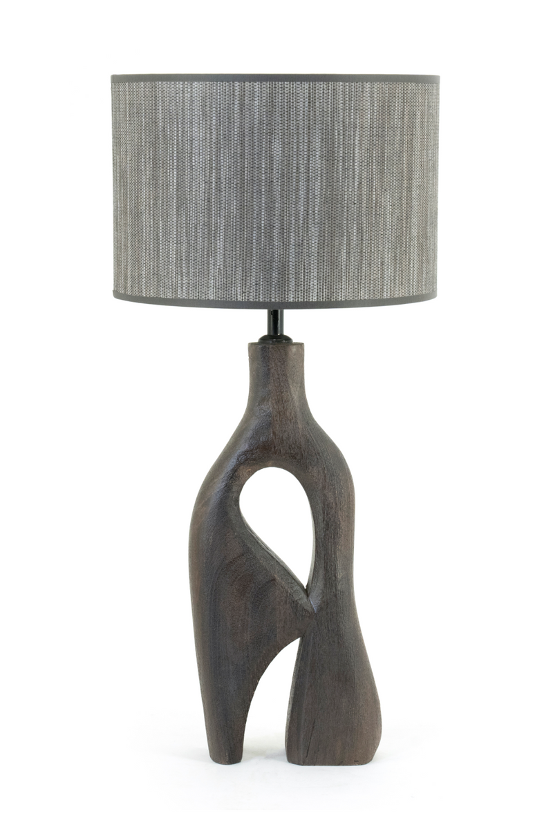 Brown Organic-Shaped Base Table Lamp | By-Boo Shiboo | Woodfurniture.com