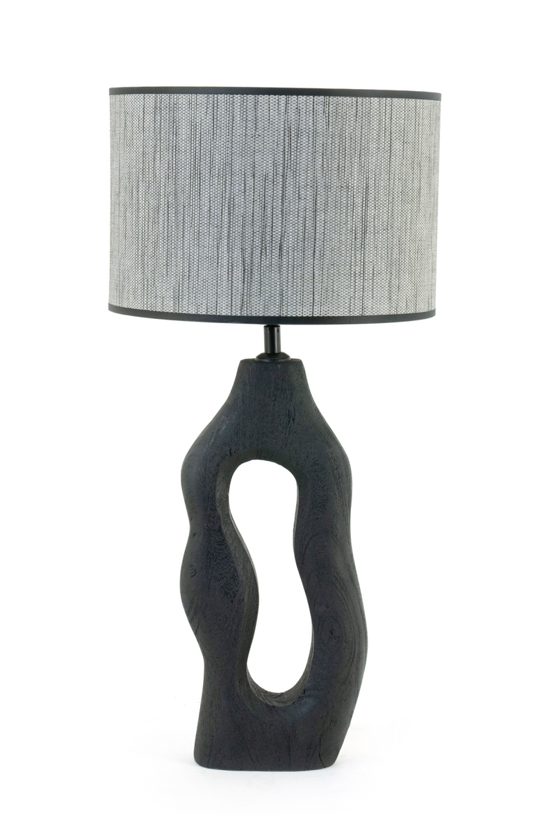 Black Organic-Shaped Base Table Lamp | By-Boo Shiboo | Woodfurniture.com