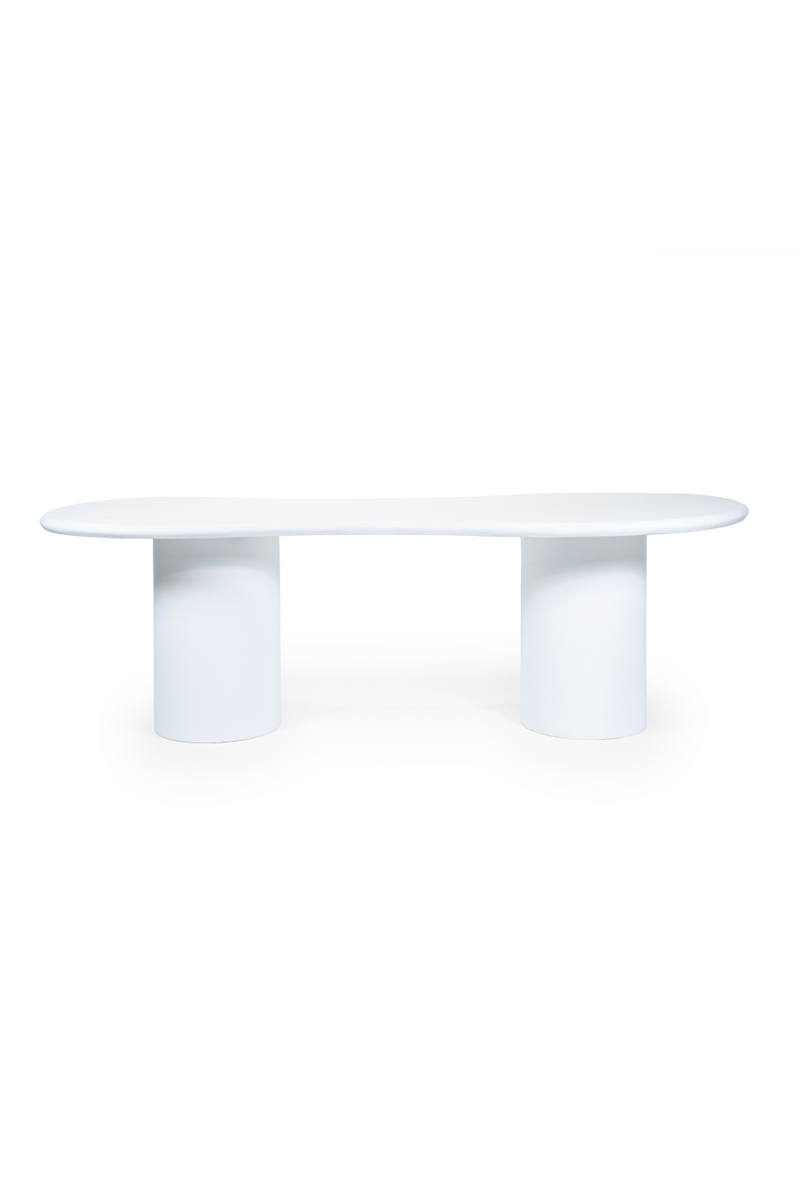 White Glass Organic Dining Table | By-Boo Seki | Woodfurniture.com