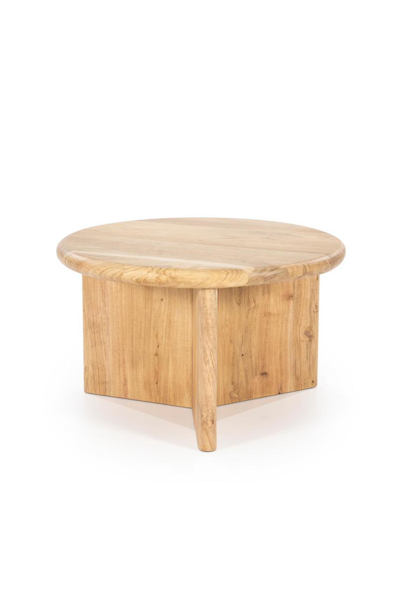 Round Wooden Coffee Table M | By-Boo Leoti | Woodfurniture.com