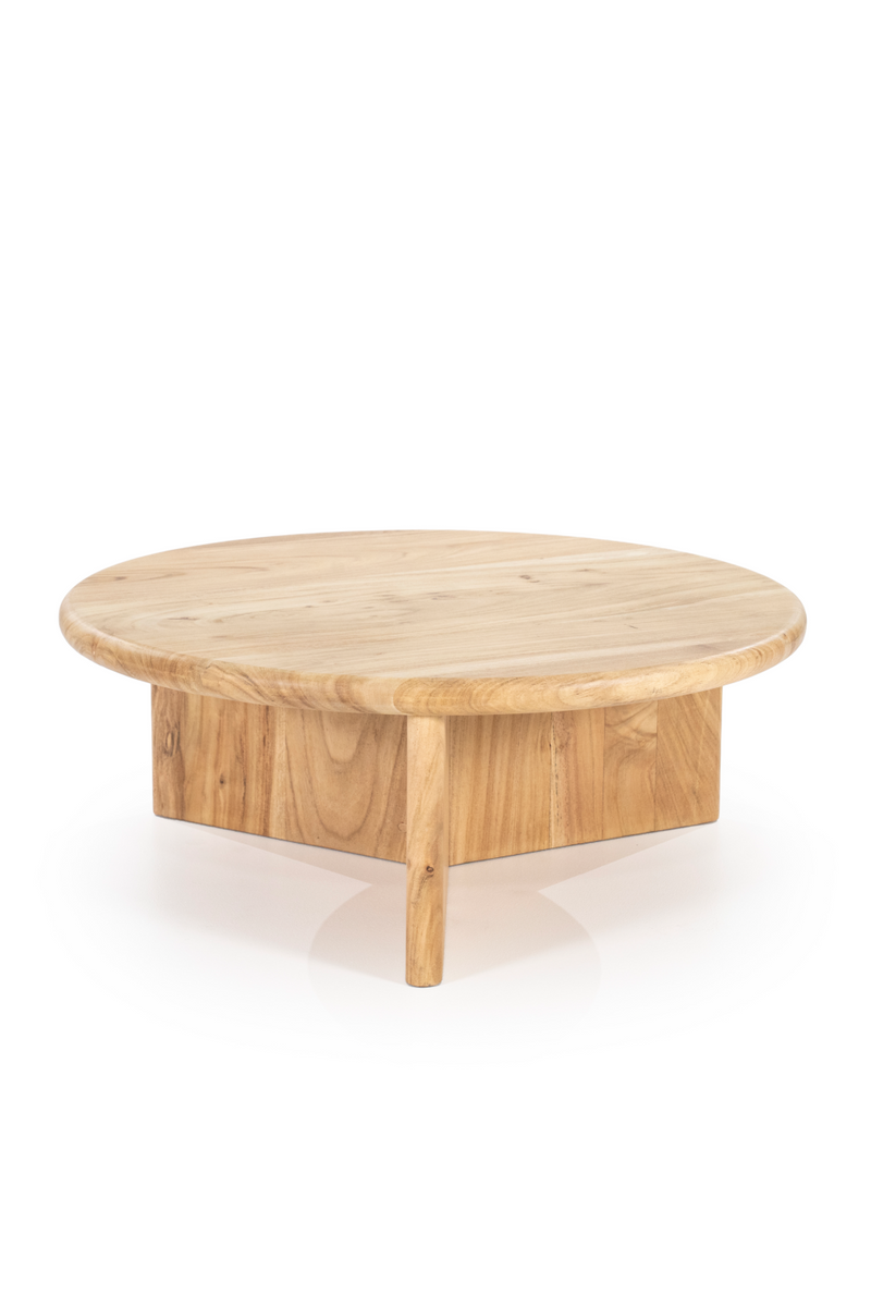 Round Wooden Coffee Table L | By-Boo Leoti | Woodfurniture.com