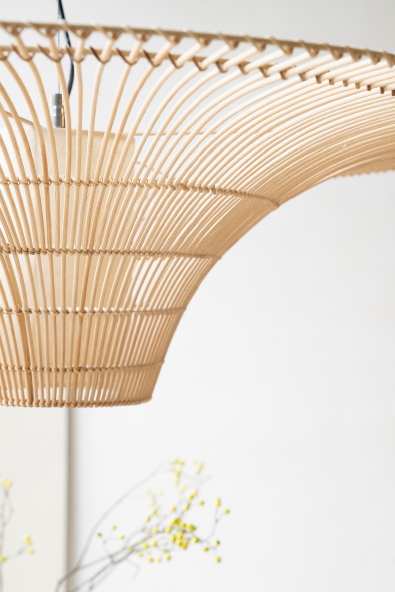 Conical Reed Hanging Lamp | By-Boo Hanoi | Woodfurniture.com