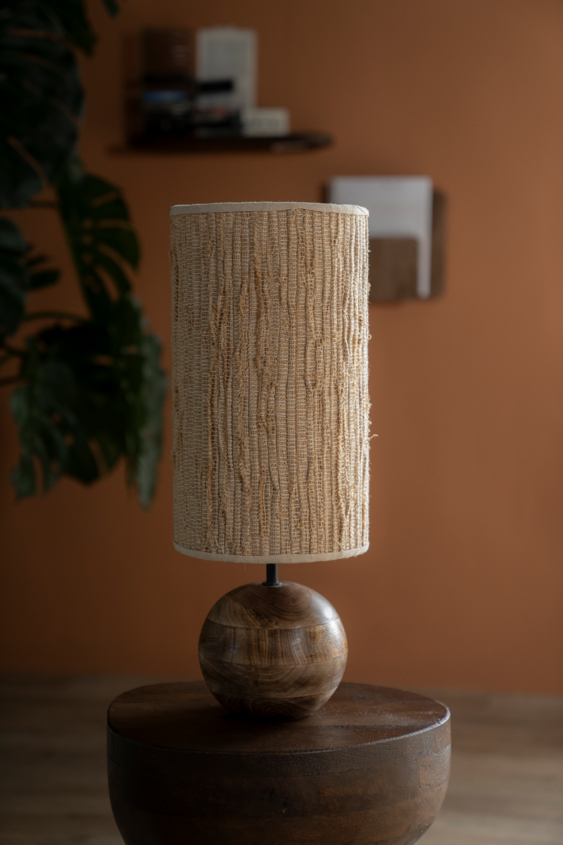 Natural Jute Table Lamp | By-Boo Gadja | Woodfurniture.com