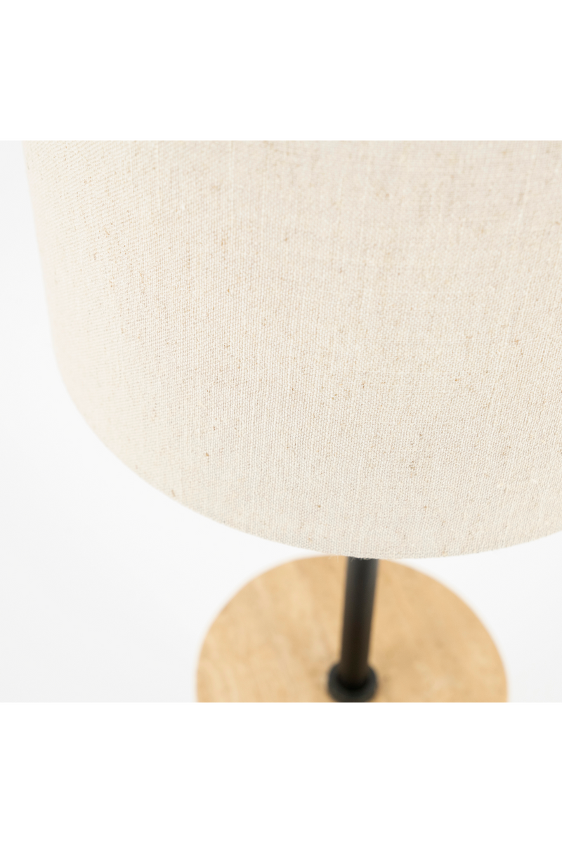 Cylindrical Travertine Table Lamp | By-Boo Amara | Woodfurniture.com