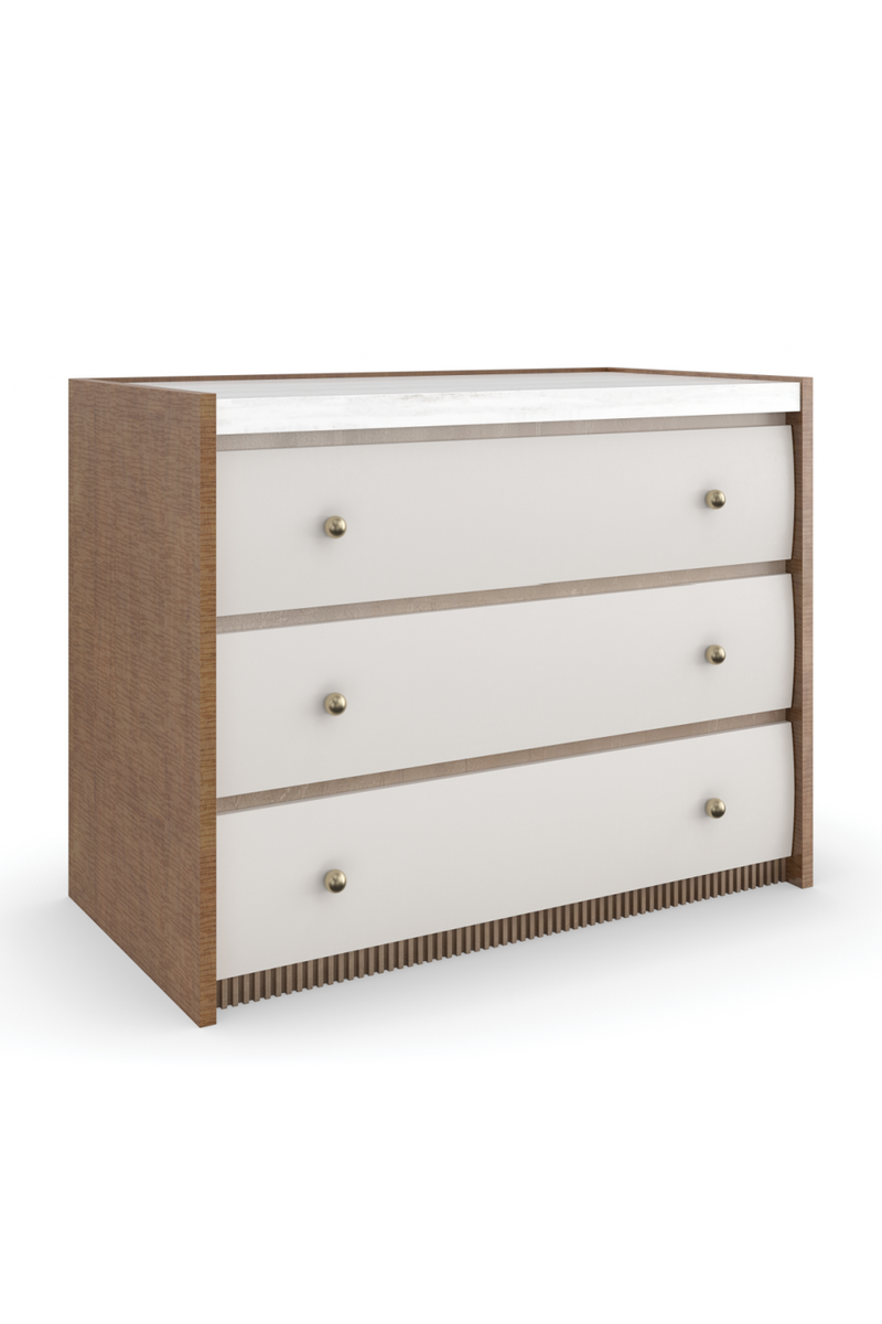 Sycamore Panel 3-Drawer Nightstand | Caracole Avignon | Woodfurniture.com