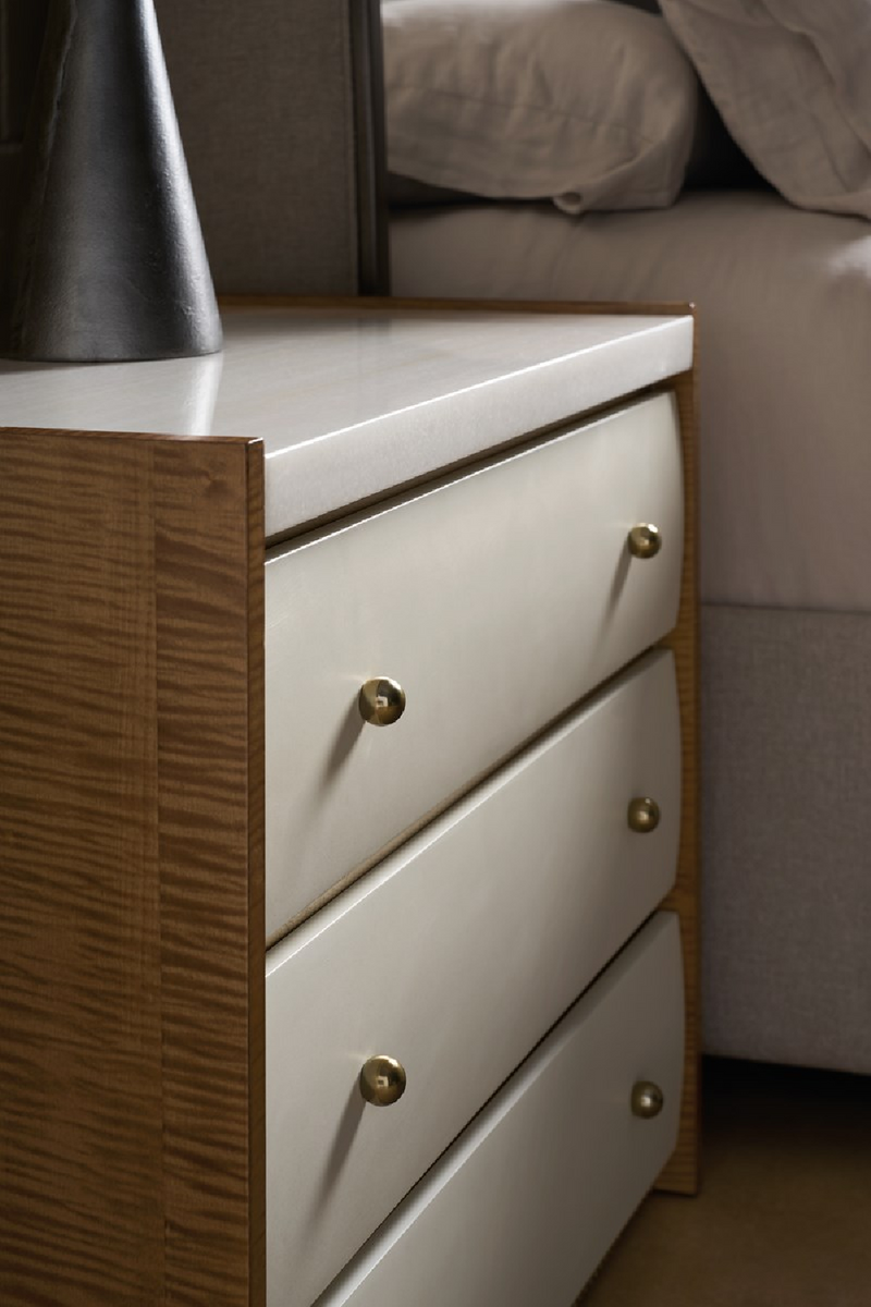 Sycamore Panel 3-Drawer Nightstand | Caracole Avignon | Woodfurniture.com