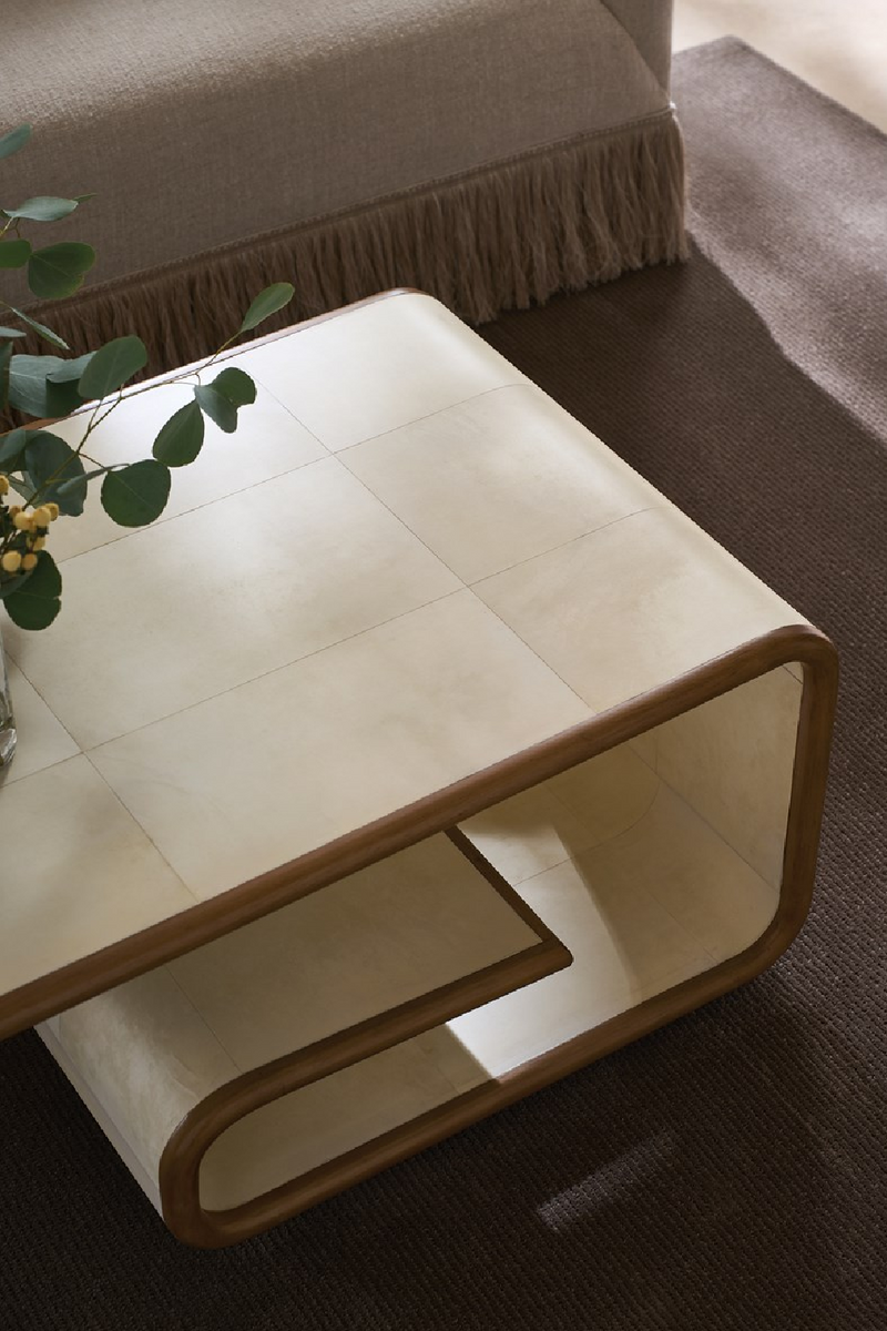 Ivory Parchment Coffee Table | Caracole Delano | Woodfurniture.com