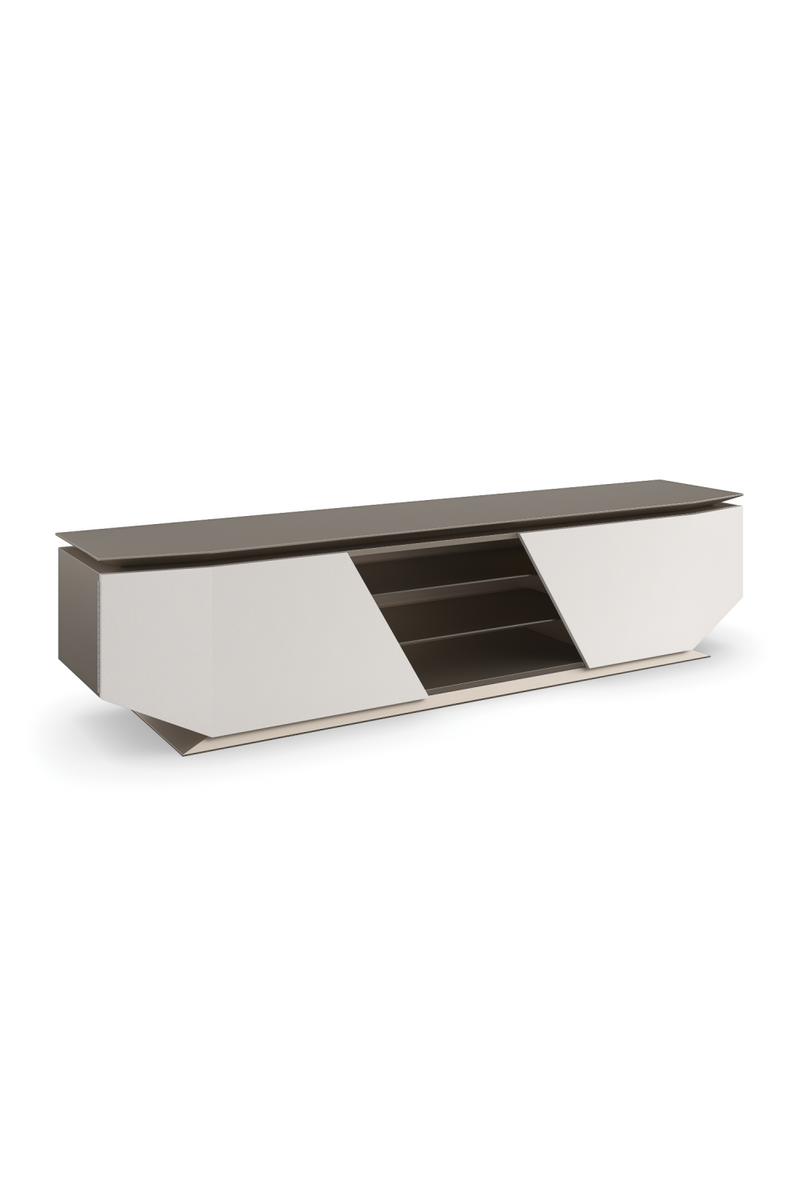 Metallic Modern Media Unit | Caracole Axis | Woodfurniture.com