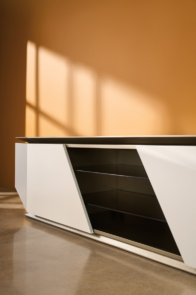 Metallic Modern Media Unit | Caracole Axis | Woodfurniture.com