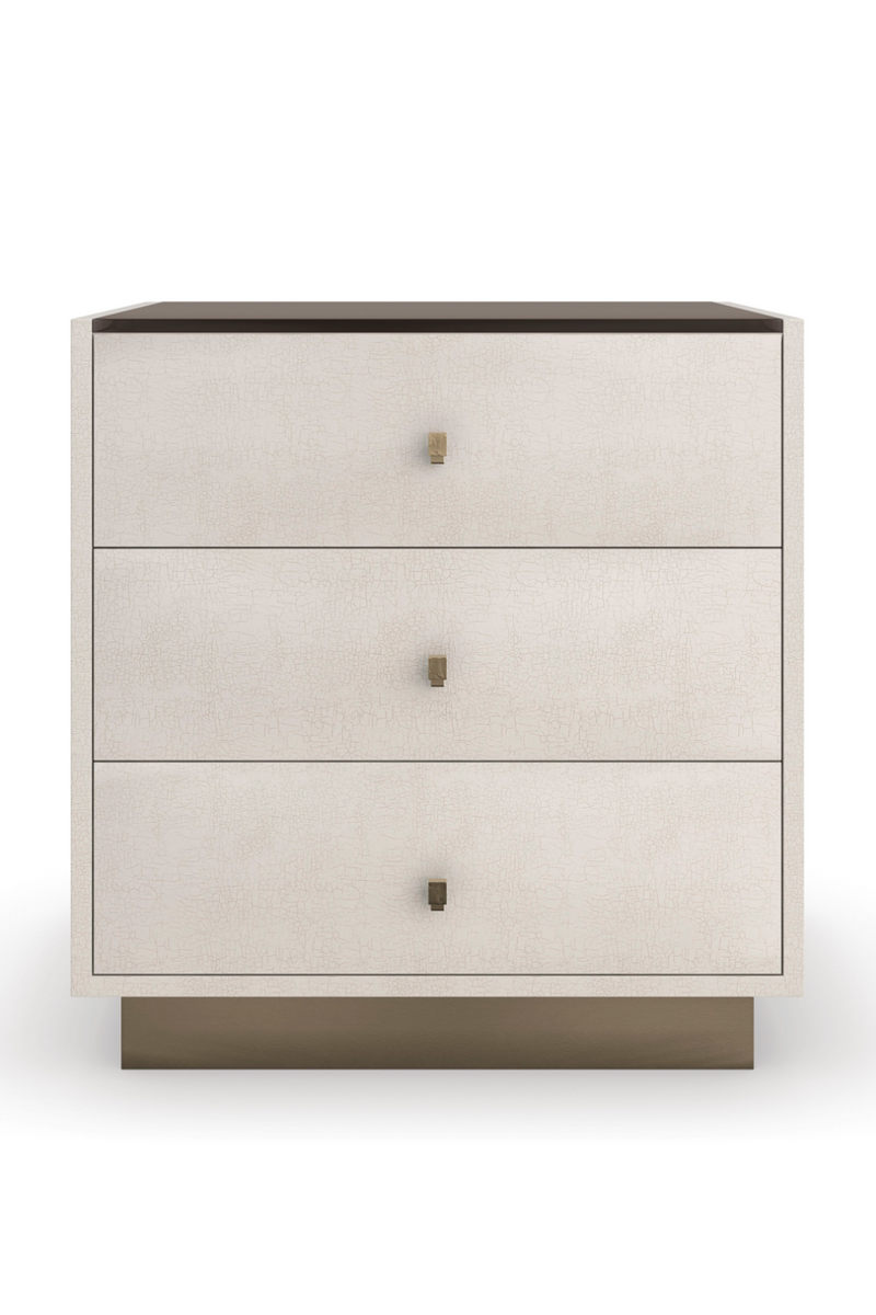 Cream 3-Drawer Nightstand | Caracole Iliad | Woodfurniture.com