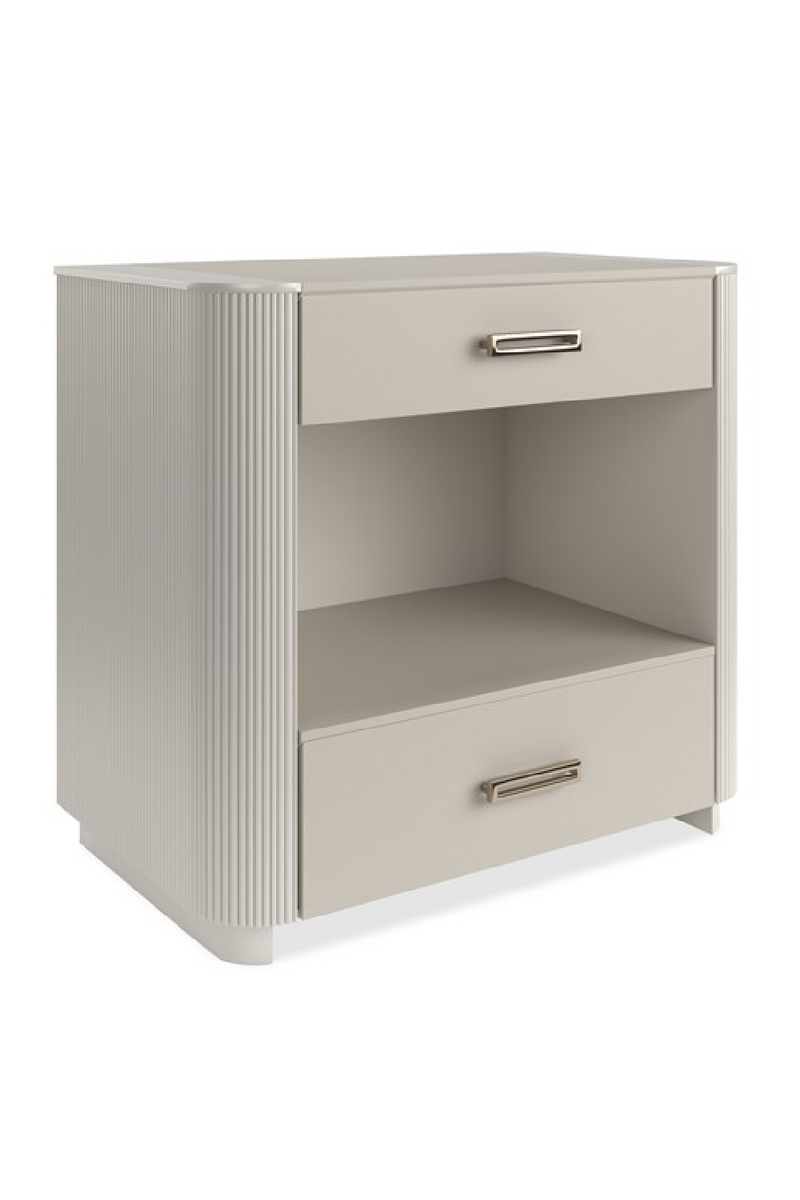 Fluted Sides 2-Drawer Nightstand L | Caracole Love-Ly! | Woodfurniture.com