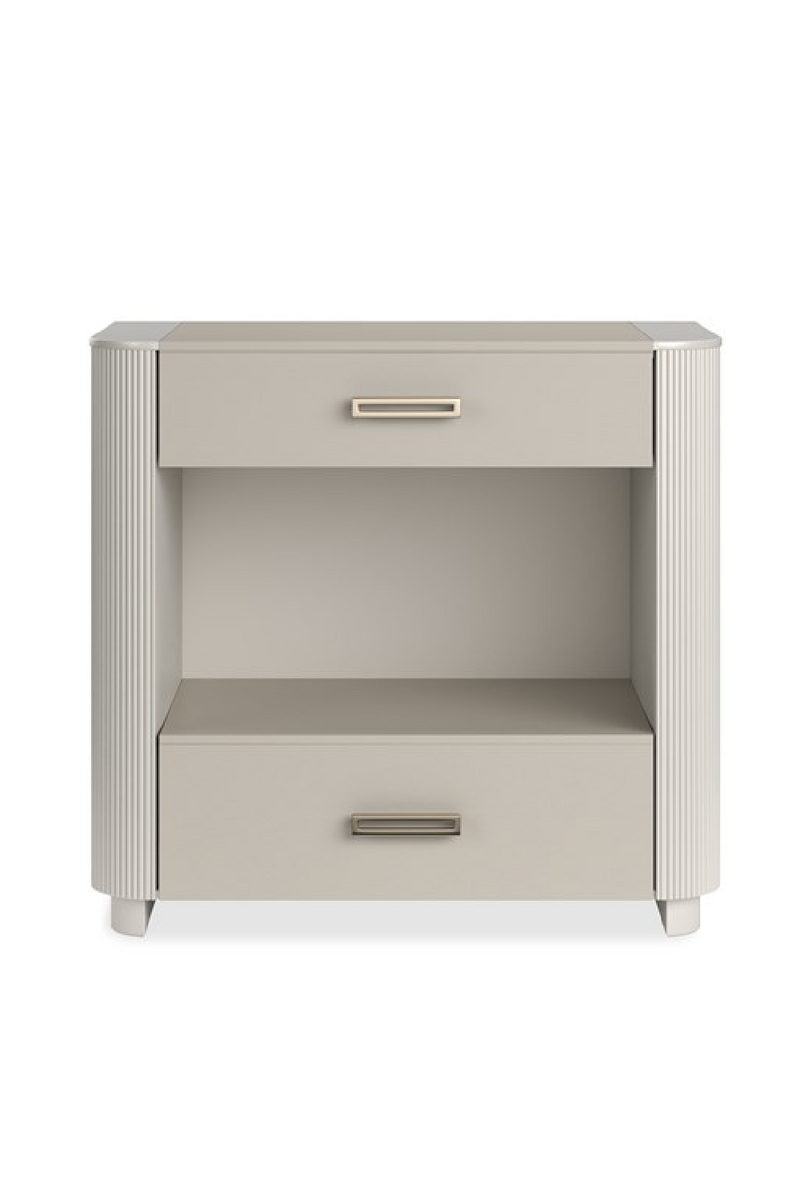 Fluted Sides 2-Drawer Nightstand L | Caracole Love-Ly! | Woodfurniture.com