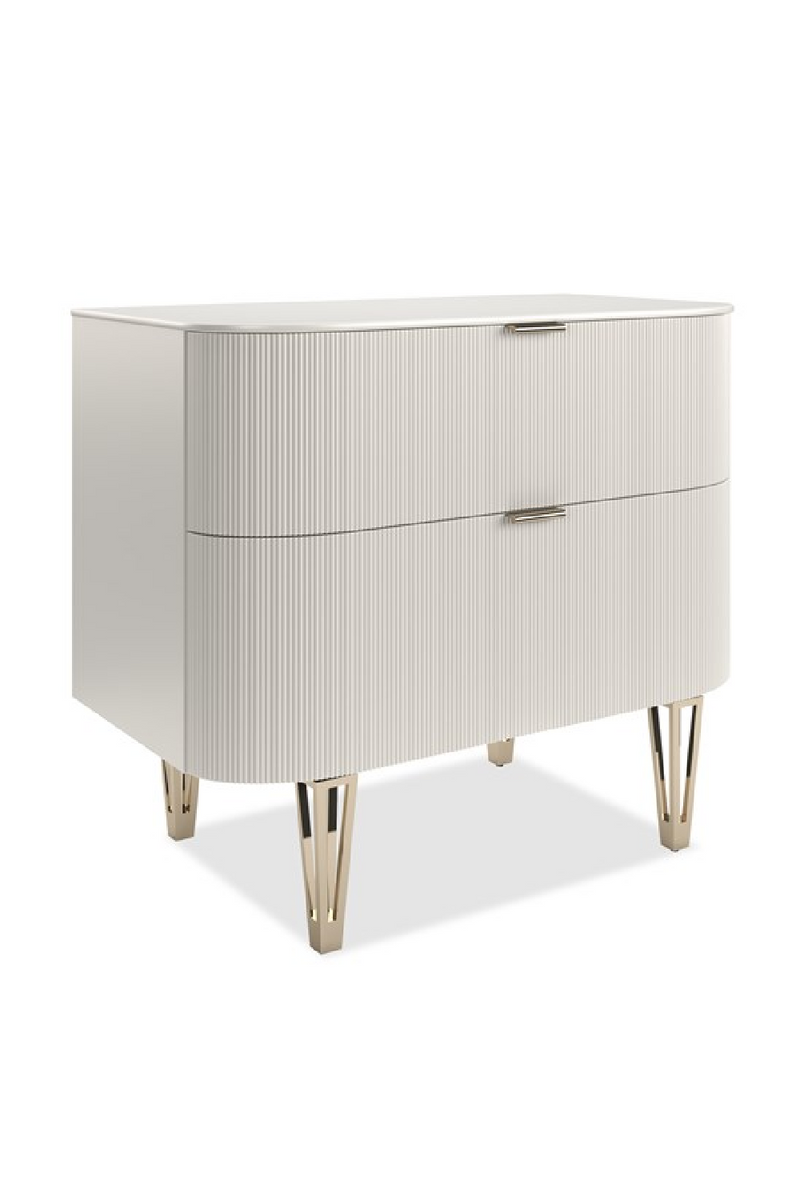 Birch Reeded 2-Drawer Nightstand | Caracole True Love | Woodfurniture.com