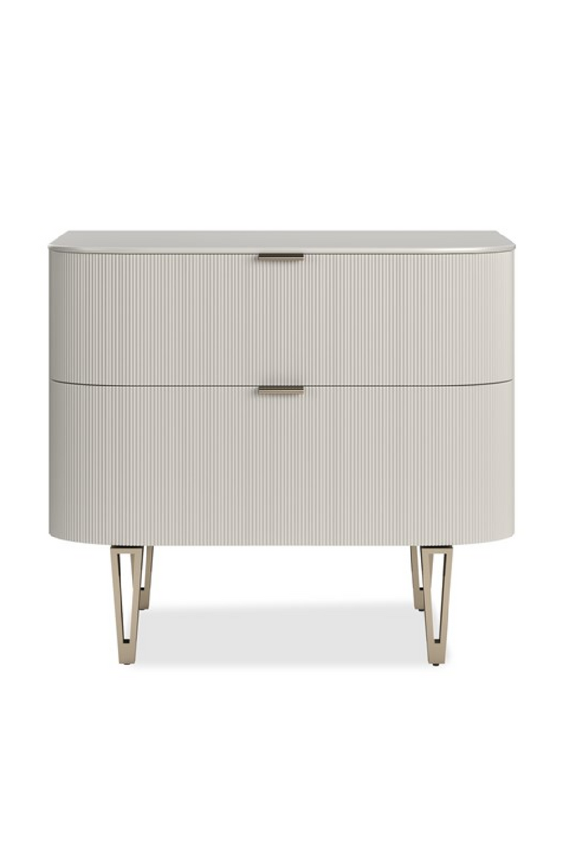 Birch Reeded 2-Drawer Nightstand | Caracole True Love | Woodfurniture.com