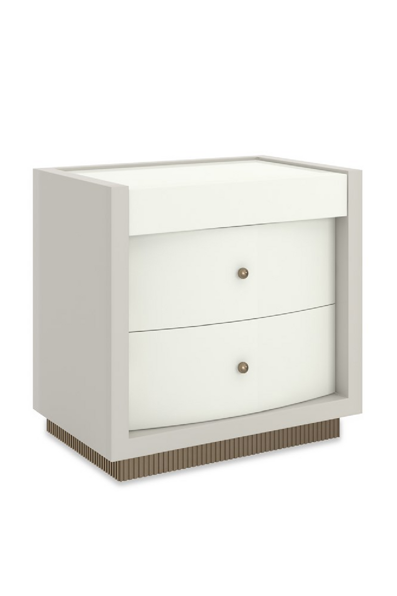 White 2-Drawer Nightstand | Caracole Calais | Woodfurniture.com