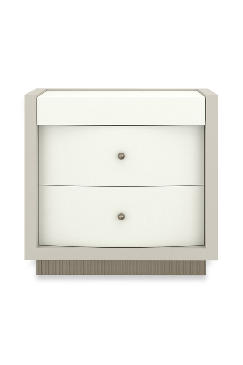 White 2-Drawer Nightstand | Caracole Calais | Woodfurniture.com