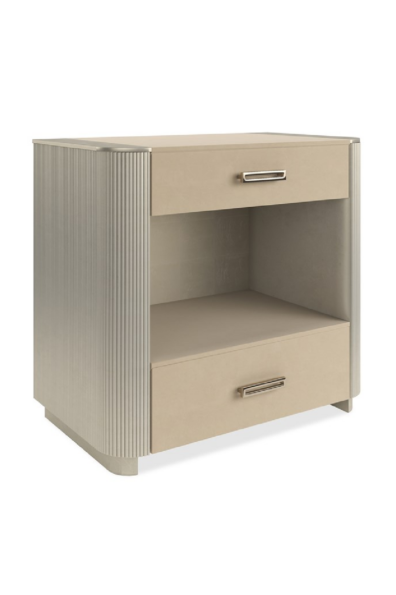 Fluted Sides 2-Drawer Nightstand L | Caracole Love-Ly! | Woodfurniture.com