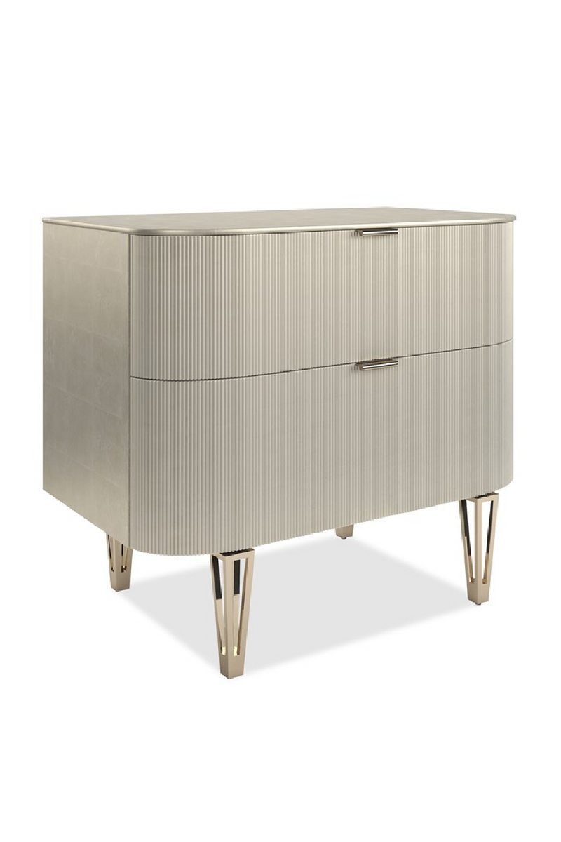 Birch Reeded 2-Drawer Nightstand | Caracole True Love | Woodfurniture.com