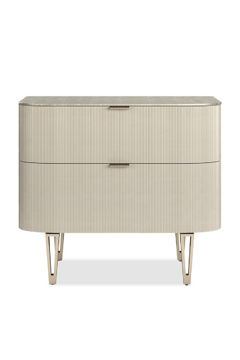 Birch Reeded 2-Drawer Nightstand | Caracole True Love | Woodfurniture.com