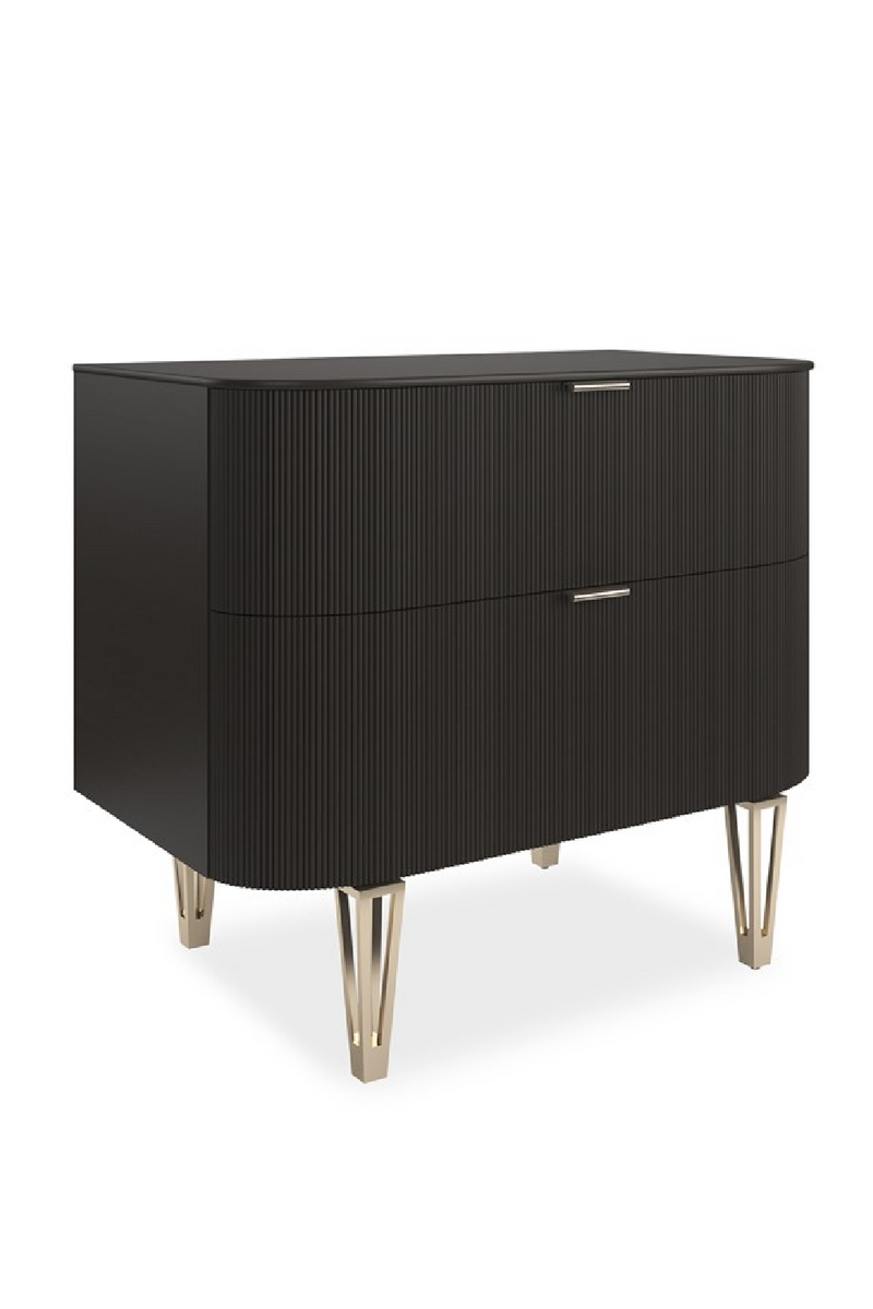 Birch Reeded 2-Drawer Nightstand | Caracole True Love | Woodfurniture.com