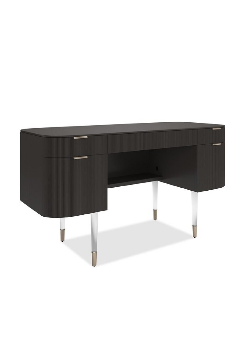 Ridged 2-Drawer Desk | Caracole Lady Love | Woodfurniture.com