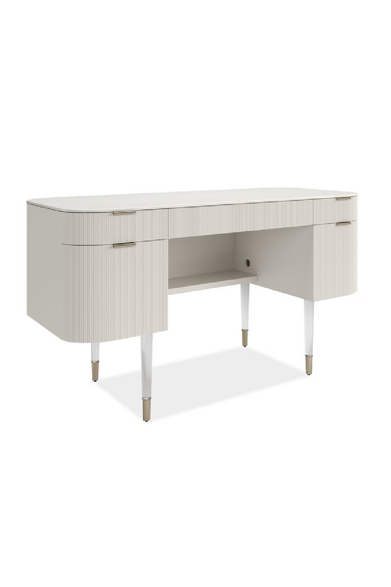 Ridged 2-Drawer Desk | Caracole Lady Love | Woodfurniture.com