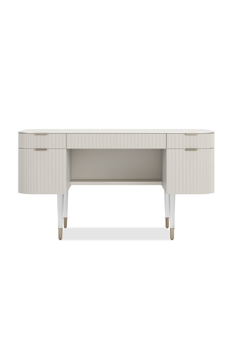 Ridged 2-Drawer Desk | Caracole Lady Love | Woodfurniture.com