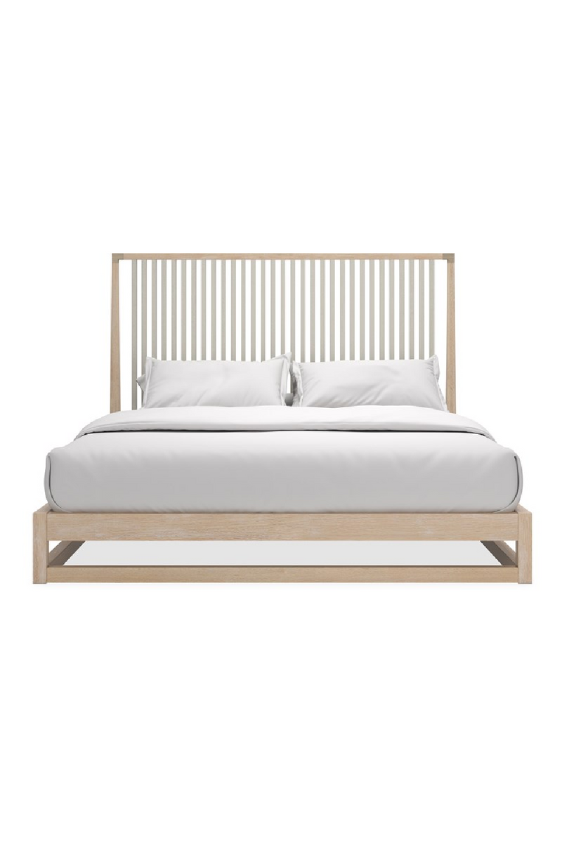 Slatted Oak King Bed | Caracole Pinstripe | Woodfurniture.com