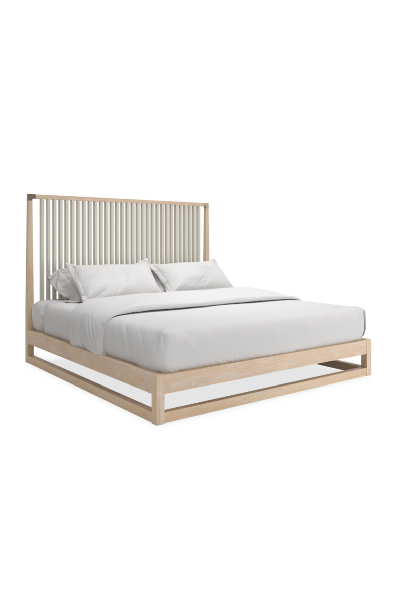 Slatted Oak King Bed | Caracole Pinstripe | Woodfurniture.com