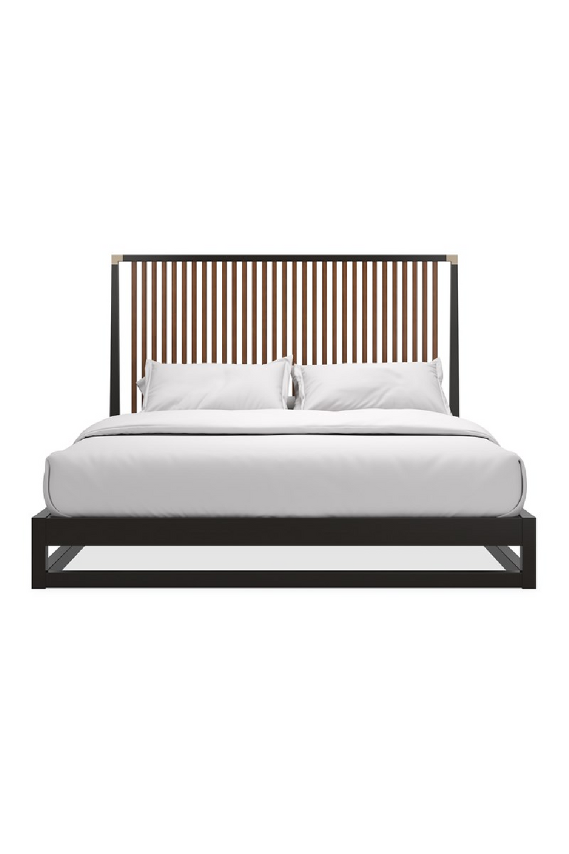 Slatted Oak King Bed | Caracole Pinstripe | Woodfurniture.com