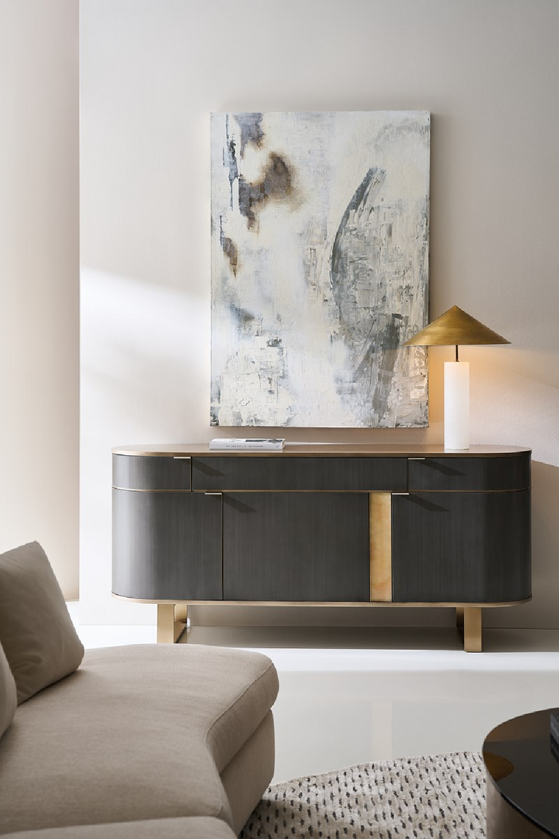 Gold Top 3-Door Sideboard | Caracole Piet | Woodfurniture.com