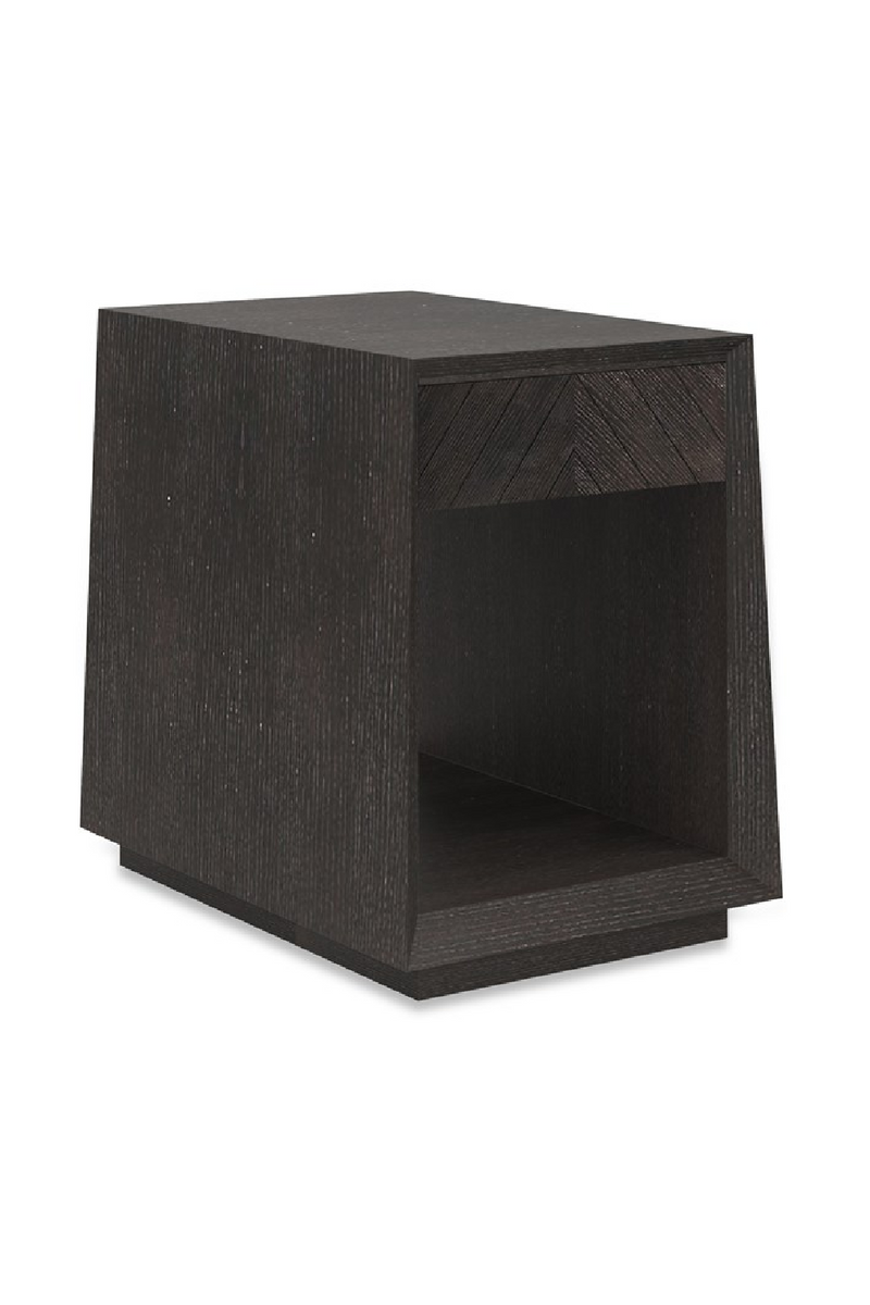 Black Ash 1-Drawer Side Table | Caracole Bridges | Woodfurniture.com