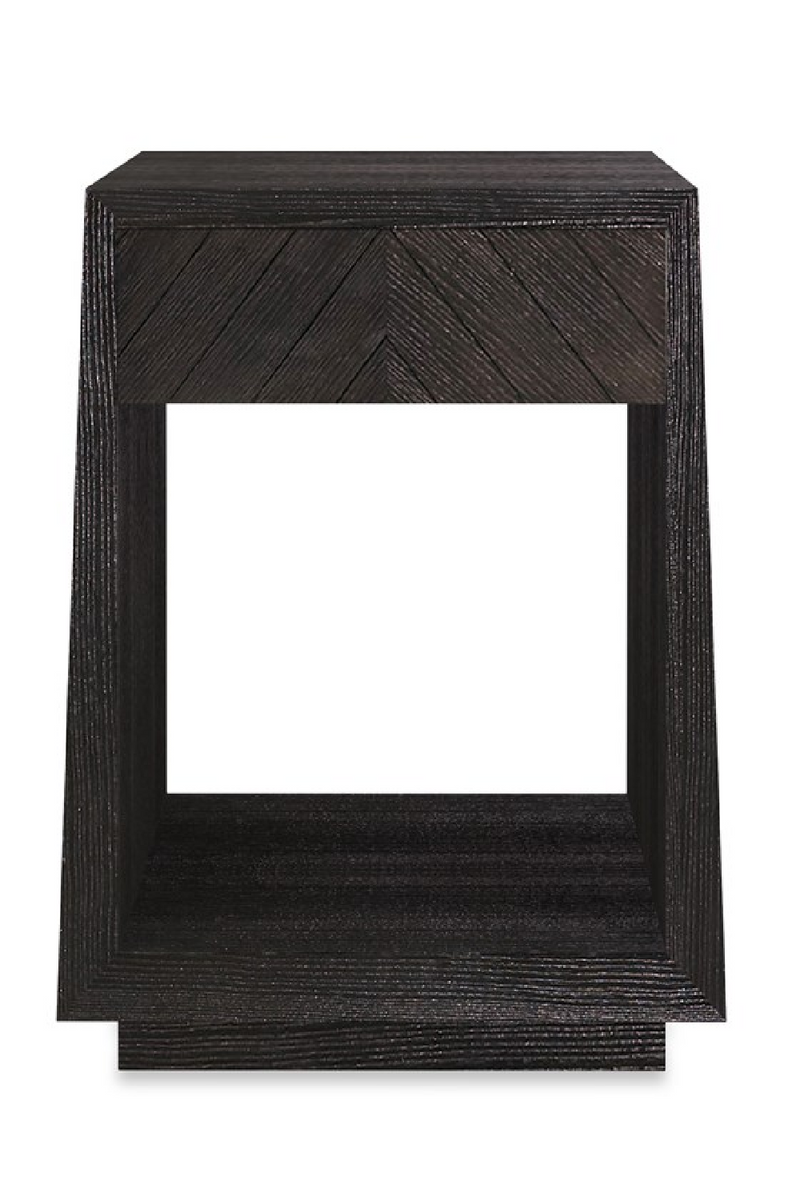 Black Ash 1-Drawer Side Table | Caracole Bridges | Woodfurniture.com