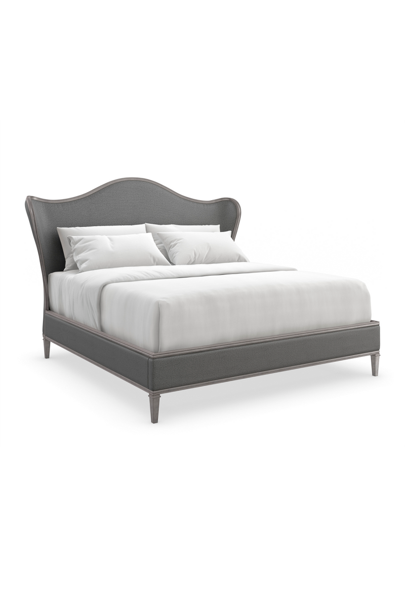 Gray Camelback Upholstered Bed | Caracole Bedtime Beauty | Woodfurniture.com