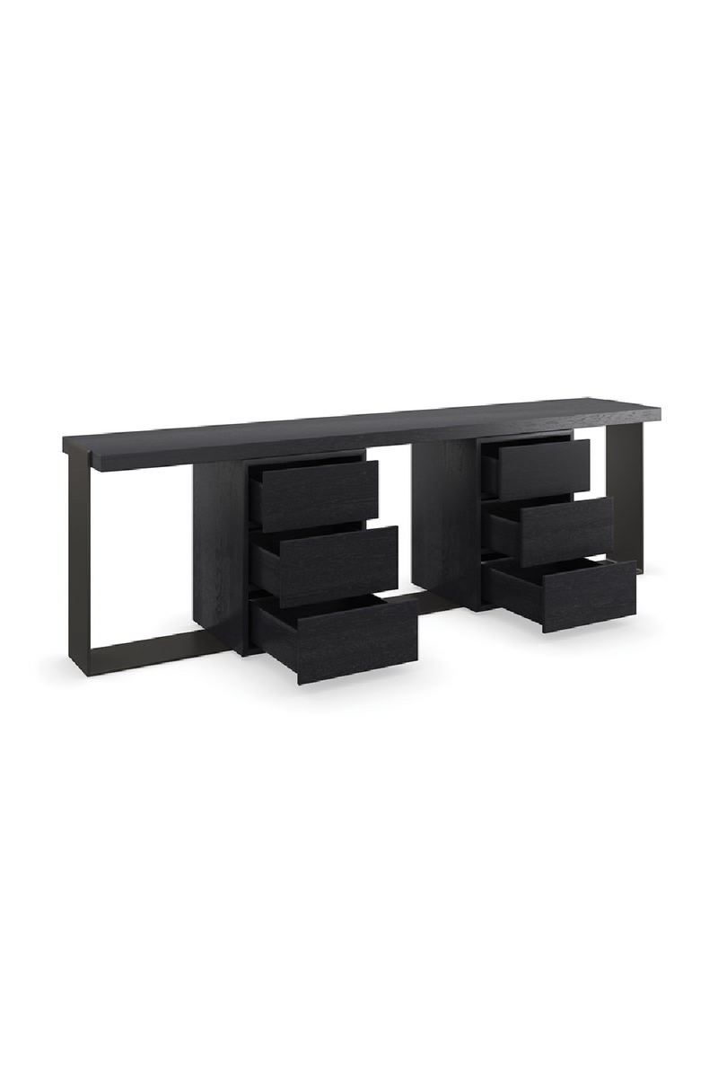 Black 6-Drawer Media Unit | Caracole Gabby | Woodfurniture.com