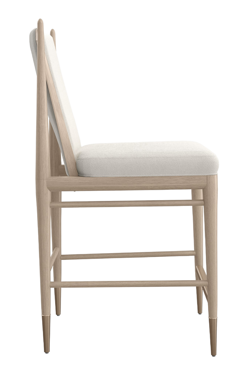 Ivory Bouclé Counter Stool | Caracole Unity | Woodfurniture.com